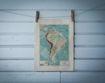 1897 Vintage South America Map