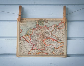 1932 Vintage Map of Germany