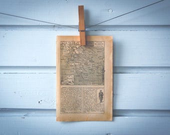 1893 Vintage Map of Greece