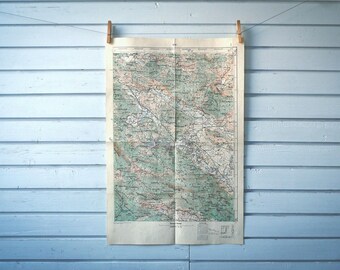 1951 Vintage Otočac & Surroundings Map