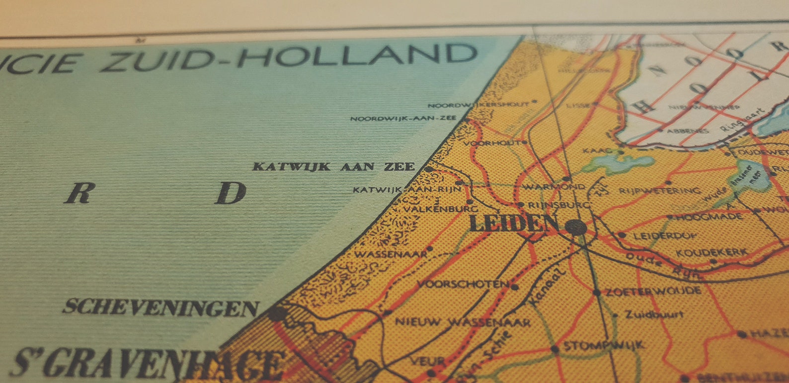 1941 Vintage Map of Dutch South Holland Province Etsy