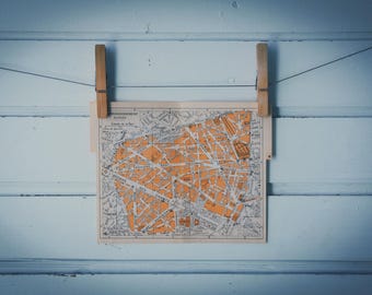 1930s Vintage Élysée Arrondissement Map
