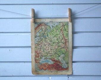 1934 Vintage Map of Russia