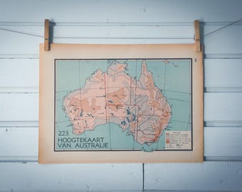 1941 Vintage Australia Map