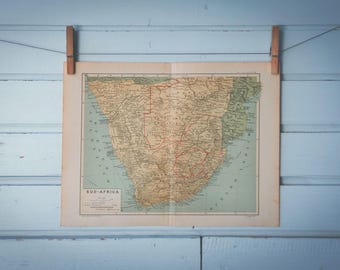 1937 Vintage South Africa Map