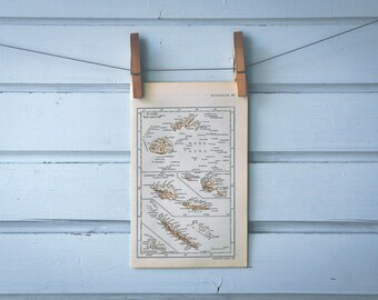 1965 Vintage Pacific Islands Map