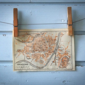 Carte de Carcassonne, vintage 1906