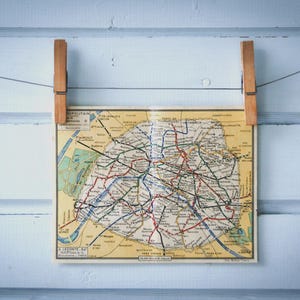 Mapa Paryża z lat 20. XX wieku