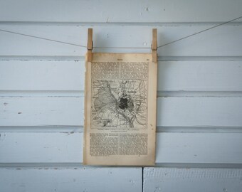 1887 Vintage Madrid Map