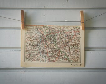 1936 Vintage Ruhr Map