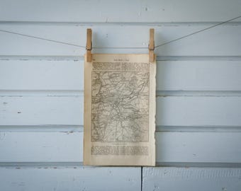 1887 Vintage Map of Toul & Surroundings