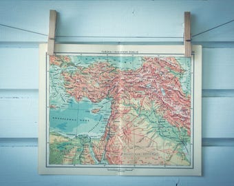 1959 Vintage Near East Map