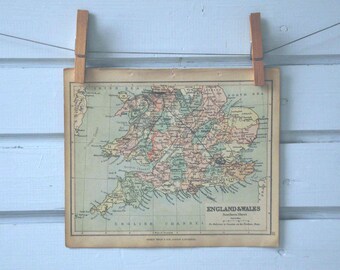 1896 Vintage Southern England Map
