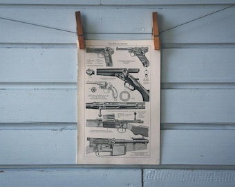 1932 Vintage Firearm Illustration
