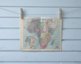 1938 Vintage Map of Africa