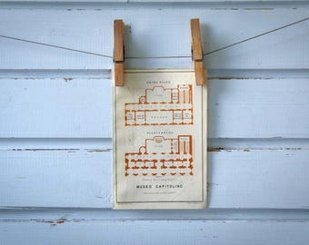 1931 Vintage Plan of the Capitoline Museums