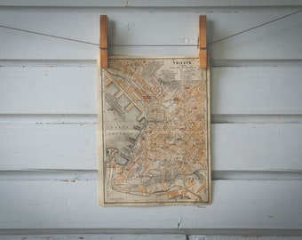 1934 Vintage Trieste Map