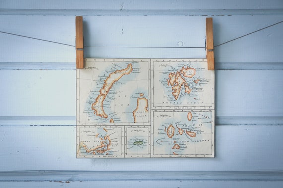 1895 Vintage Barents Sea Islands Map