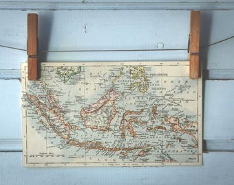 1892 Vintage Map of Indonesia