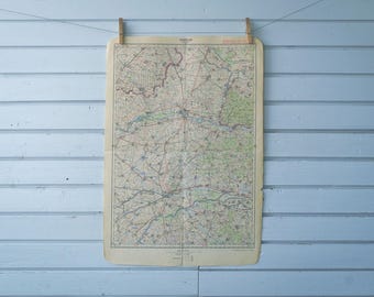 1950 Vintage West Romania Map