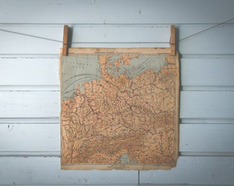 1908 Vintage Central Europe Traffic Map