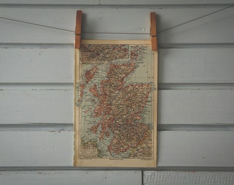 1907 Vintage Map of Scotland