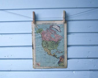 1934 Vintage Map of North America
