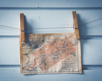 1912 Vintage Turku Map