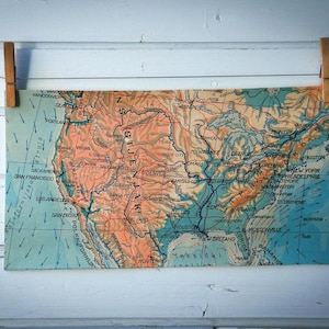 Carte des États-Unis vintage 1981
