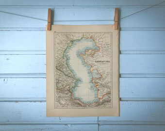 1895 Vintage Map of the Caspian Sea