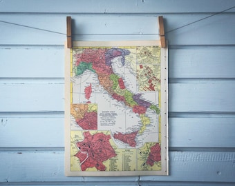 1954 Vintage Map of Italy in Classical Antiquity