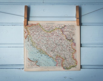 1929 Vintage Yugoslavia Map