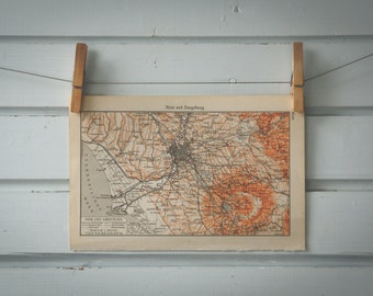 1936 Vintage Rome & Surroundings Map