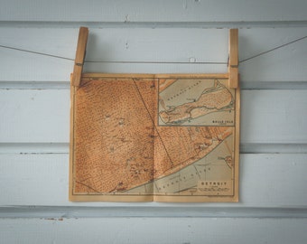 1905 Vintage Map of Detroit