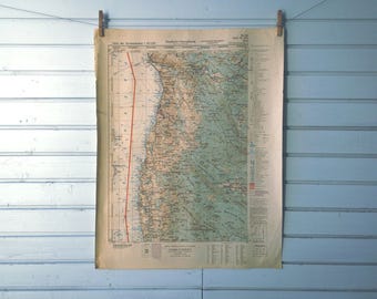 1943 Vintage North Velebit Map