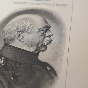 1907 Vintage Otto von Bismarck Lithograph Illustration image 8