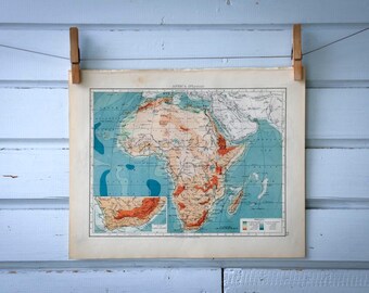 1904 Vintage Africa Map