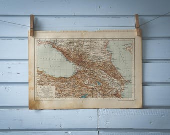 1904 Vintage Map of the Caucasus