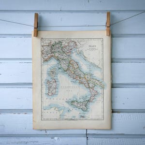 1904 Vintage Karte von Italien