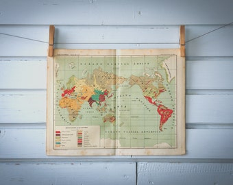 1928 Vintage World Religions Map