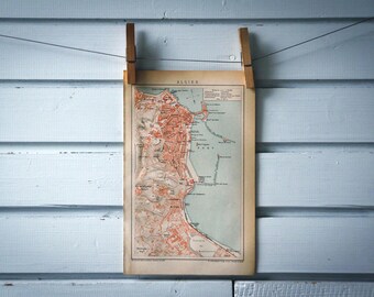 1893 Vintage Algiers Map