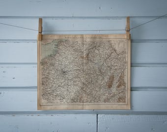 1887 Vintage North France Map
