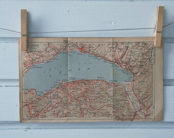 1920 Vintage Lake Geneva Map