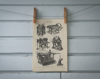 1907 Vintage Book Binding Lithograph Illustration