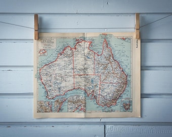 1936 Vintage Australia Map
