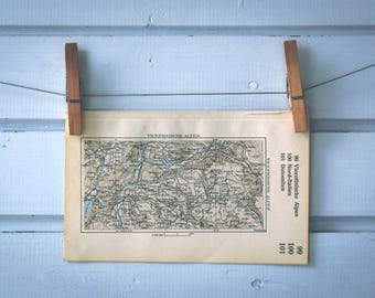 1932 Vintage Vicentine Alps Map
