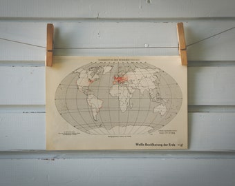 1936 Vintage Caucasian Distribution Map
