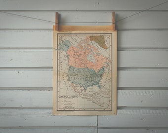 1946 Vintage North America Map