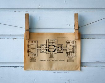 1905 Vintage Plan of the Capitol