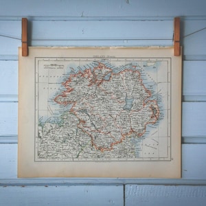 Mapa antiguo de Irlanda del Norte de 1901